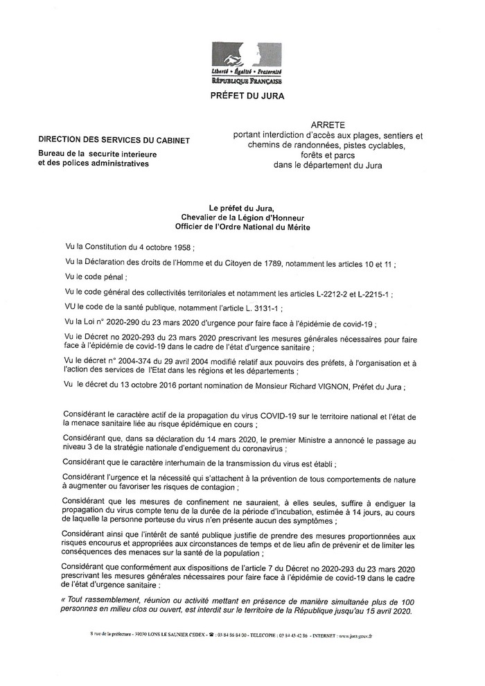 arreté prefet 1