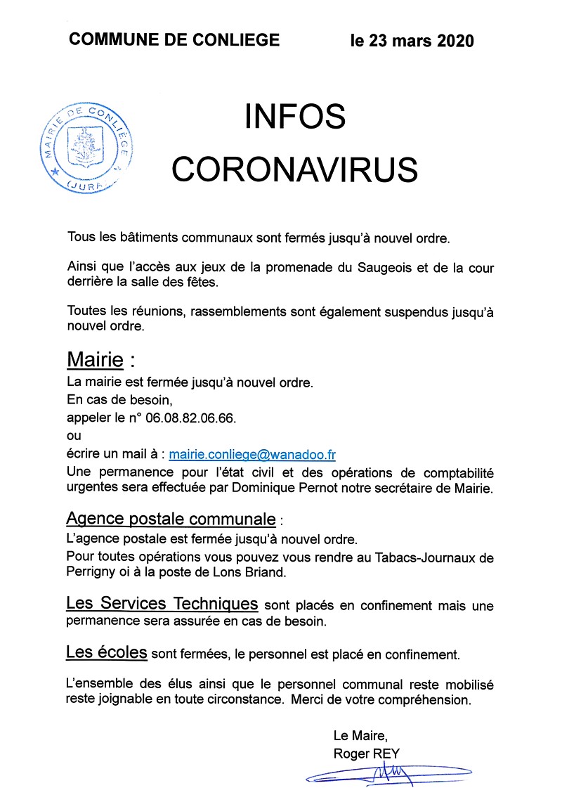infos coronavirus 23 03 2020